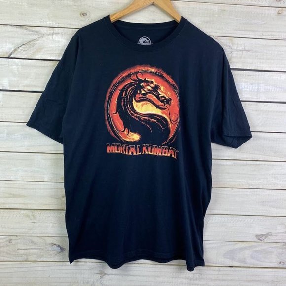 Mortal Kombat Black Men's Graphic Tee Size XL X-Large 100% Cotton - Picture 1 of 5